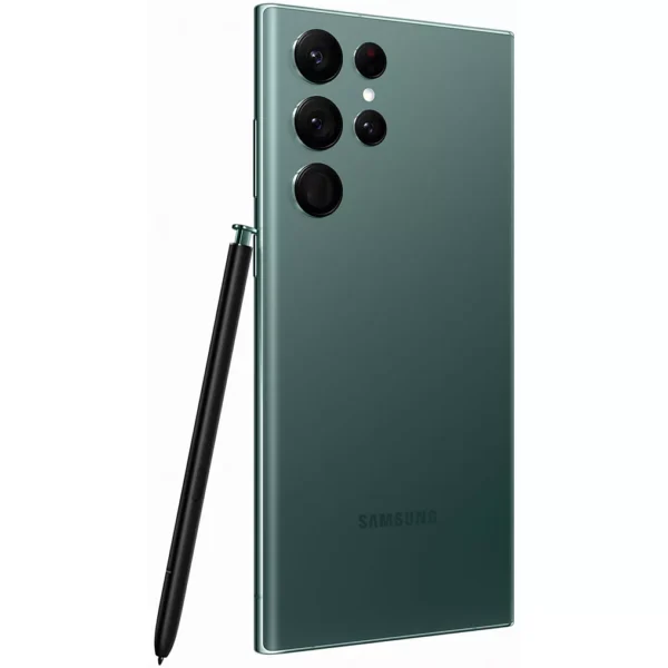Dos du Galaxy S22 Ultra vert avec S Pen