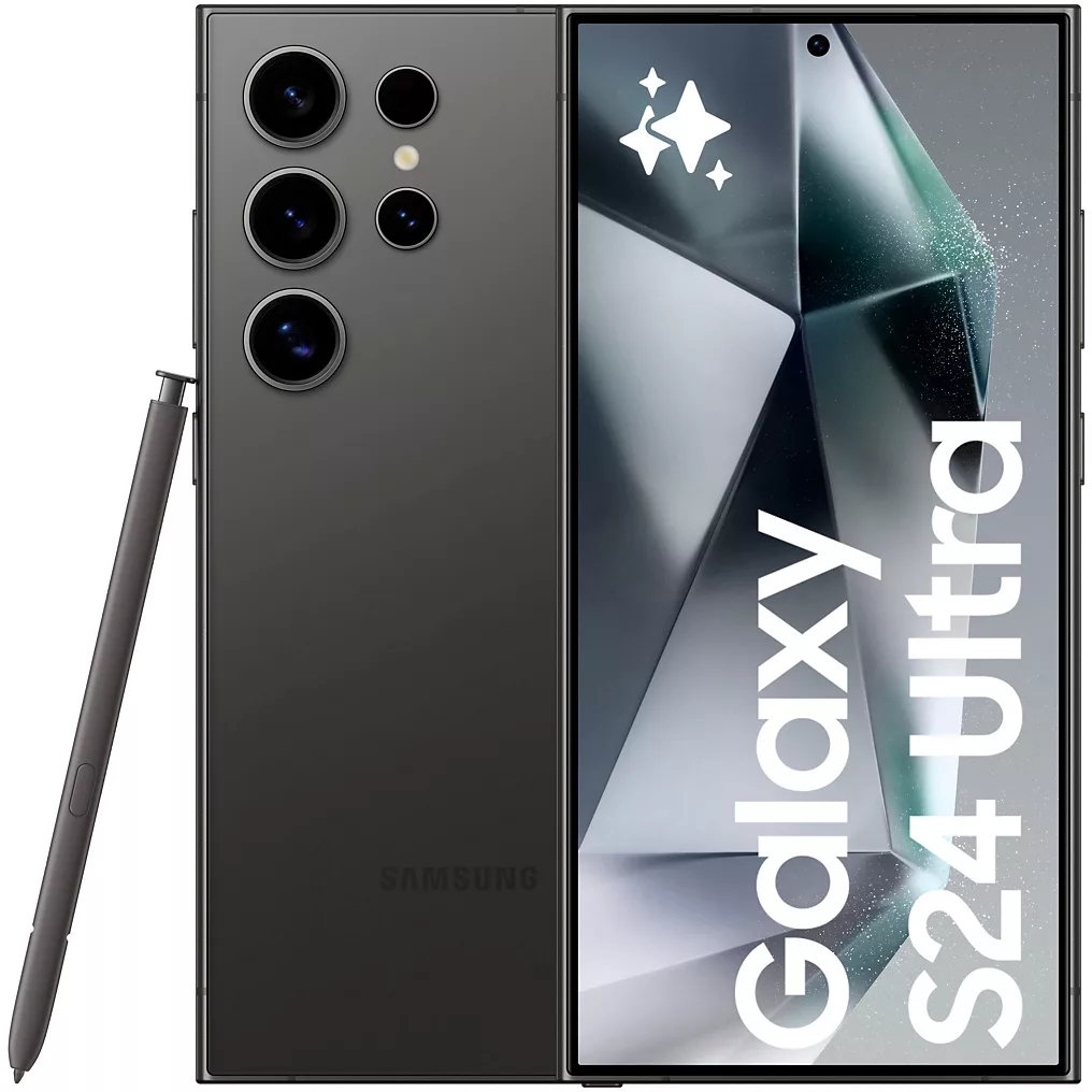 Samsung Galaxy S24 Ultra avant et arrière avec S Pen